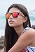 Woodies Zebra Wood Sunglasses with Red Mirrored Polarized Lens and Real Wooden Frame for Men and Women | 100% UVA/UVB Protection