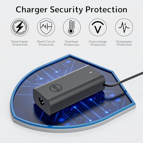 Image of 65W USB Type C Charger AC Adapter Compatible with Dell Laptop, Venue 11 Pro Inspiron 16 Chromebook 13 Latitude Rugged Extreme Vostro 13 WMDHR T3JDJ XPS 12 13 9305 9310 2in1 Power Supply Cord | Fit for Dell XPS 13 9360 9370 9380, Latitude 5420 5520 7420 7490, LA65NM170 02YK0F, Type C Portable Travel Power Supply Cord