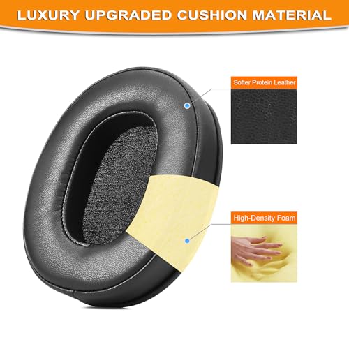 Defean almohadillas de repuesto para audífonos Sony MDR-MV1/MV2, cuero más suave y espuma de alta densidad para cancelación de ruido miniatura 4