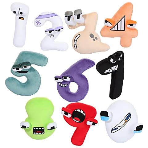 BeShero 10pcs Alphabet Lore Plush Toys Digital Doll Soft Plushies Stuffed Digital Pillow Party Gifts Digital Animal Stuffed Cognitive Cover