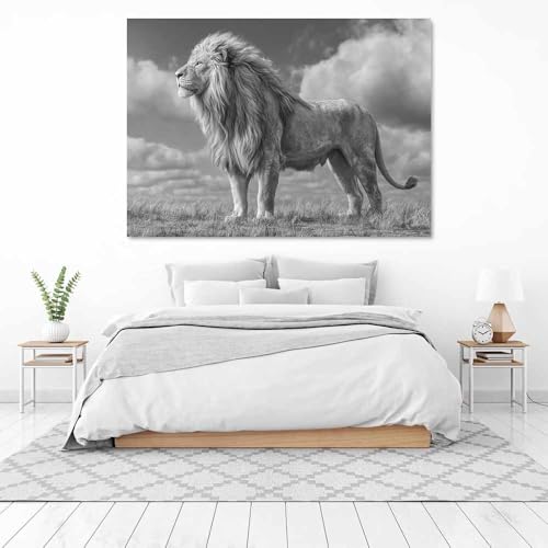 Impression sur toile lion abstrait pour une déco de salon moderne