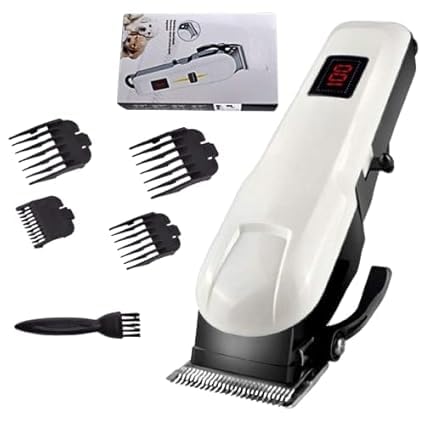 Unisex KM-809A Man's Trimmer And Electric Hair Clipper White & Black Rechargeable Professional Electric Hair Clipper and Hair Trimmer, 120-Minute Run Time for The Razor-image-41