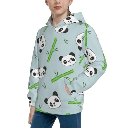Panda Bamboo Twigs Kid Hoodies Boys Sweatshirts Girls Pullover with Pocket2