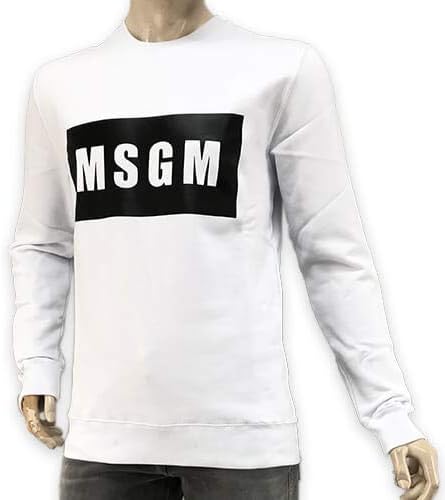 Amazon エムエスジーエム Msgm メンズ スウェットシャツ 2740mm68 01 ホワイト 19aw 並行輸入品 トレーナー パーカー 通販