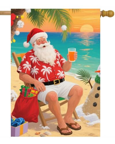 Drapeau de Noël tropical de qualité supérieure en polyester double face - 2