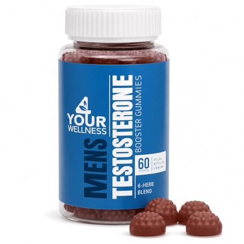 4 Your Wellness Testosterone Gummies for Men - Supports Energy Stamina & Vitality - Tongkat Ali Horny Goat Weed Maca Ashwagandha Fenugreek Tribulus - Vegan Gluten-Free - 30 Day Supply 60 Count