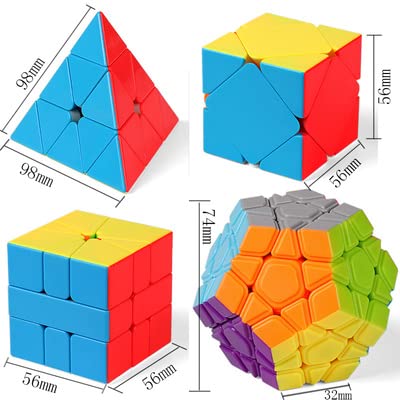 Box Cubo Mágico Moyu Megaminx + Pyraminx + Square-1 + Skewb Stickerless