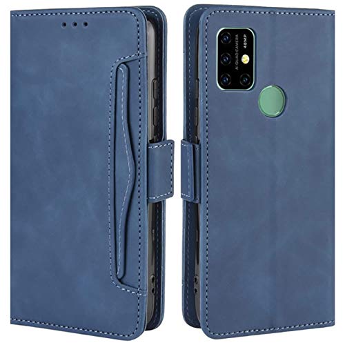 HualuBro UMIDIGI A7 Pro Case, Magnetic Full Body Protection Shockproof Flip Leather Wallet Case Cover with Card Slot Holder for UMIDIGI A7 Pro Phone Case (Blue)