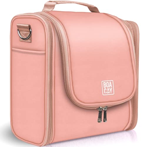 Extra Large Hanging Travel Toiletry Bag for Women and Men, Hygiene Bag, Bathroom and Shower Organizer Kit with Elastic Band Holders for Toiletries, Cosmetics, Makeup, Brushes