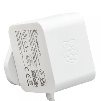 Raspberry Pi 5 Official 27W USB-C Power Supply – White Colour