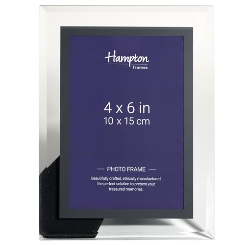 Hampton Frames MIRROR Finished Mirror Glass Photo Picture Display Frame 4x6 (10x15cm) GTM24046