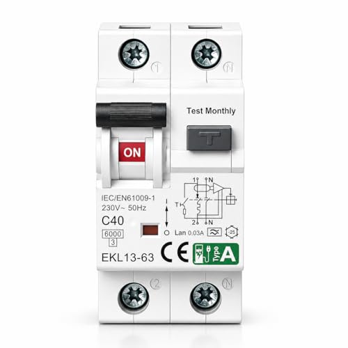 Interrupteur différentiel surimmunisé 40A 30mA 2P Classe A 6kA pour tableau