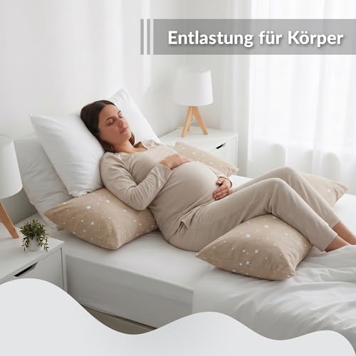 Totsy Baby Seitenschläferkissen Schwangerschaftskissen 40x145 cm - Kuschelkissen Schlafkissen...