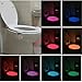 Ailun Toilet Night Light 3Pack Motion Activated LED Light 8 Colors Changing Toilet Bowl Illuminate Nightlight for Bathroom Battery Not Included Perfect Decorating Combination with Faucet Light