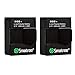 Smatree Batería de Alta Capacidad 1290mAH (paquete de 2) para GoPro HERO 3+, HERO 3, GoPro AHDBT-201 / AHDBT-301 / AHDBT-302