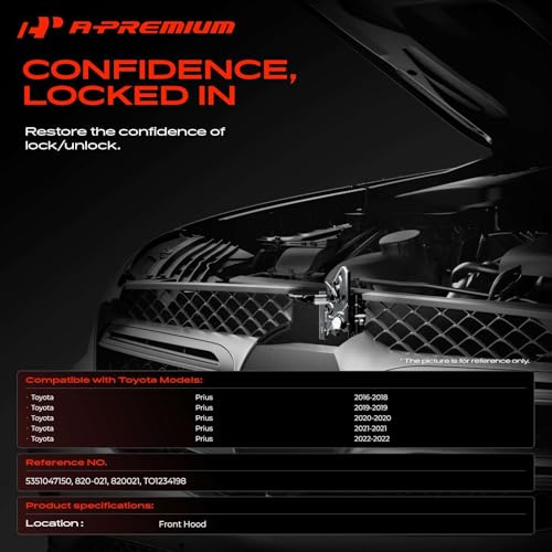 A-Premium Hood Latch Lock Compatible with Toyota Prius 2016-2022 Hatchback, Replace #5351047150, TO1234198 by A-Premium - Image 2