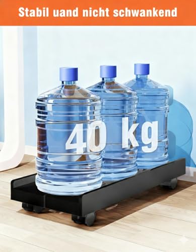 BOTEWO PC Ständer mit Rollen: Computer PC Tower Ständer Einstellbare CPU Halterung Wagen Unter Schreibtisch Universal für Home Office Desk PC (Schwarz)