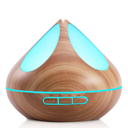 Diffusers 500ML with 8 Essential Oils Set, Aromatherapy Diffusers...