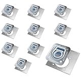 Recessed D-Ring 6,000 lb. Cap. Tiedown w/ Backing Plate - 10 pack