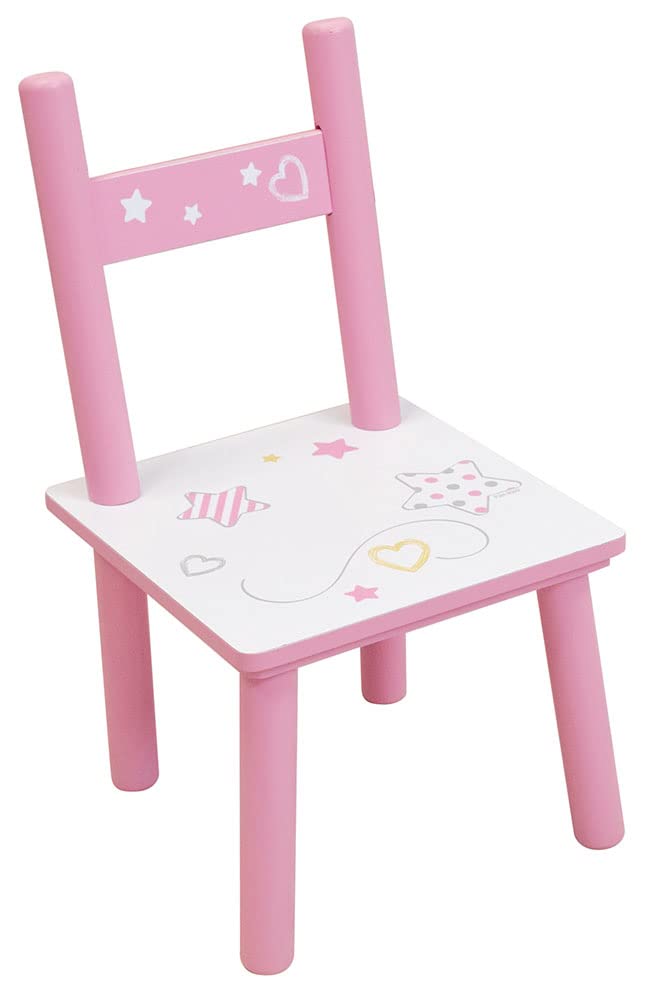 Fun House Enfant 713527 Licorne Table H.41, L.61 42 cm avec Une Chaise H.49,5 x L.31 x P.31,5 cm, Rose