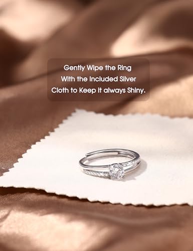 Milacolato Bague en Argent 925 pour Femme Bague en Argent – vue 7