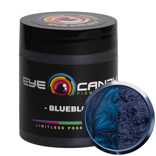 Eye Candy Pigments Premium Blue Mica Powder - Blueblood (25gr) - for Epoxy, Resin, Soap, Paint, Woodworking, Acrylic Pouring, Bath Bombs, Fishing Lures - DIY Arts and Crafts Additive
