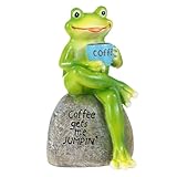 Alipis Adorno de Jardín Rana de Resina Decorativa, Adecuado para Hogar y Oficina