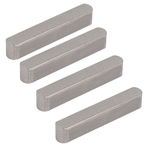 uxcell 30x5x5mm 304 Stainless Steel Key Stock Keystock Silver Tone 4pcs