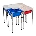 ECR4Kids Assorted Colors Sand and Water Adjustable Activity Play Table Center with Lids, Square (4-Station)