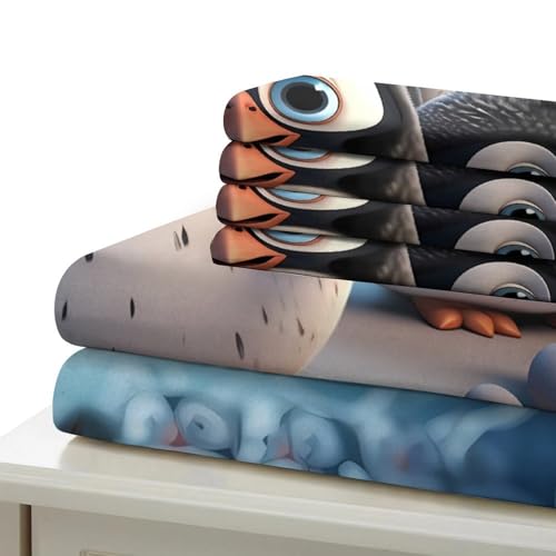 Housse de Couette Chat Orange 220x240 cm en Microfibre pour Lit Double King - 7