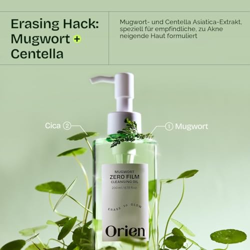 Orien Mugwort Zero Film Cleansing Oil 6,76 fl.oz, 200 ml, Daily Makeup, Blackhead Removal No pore clogging