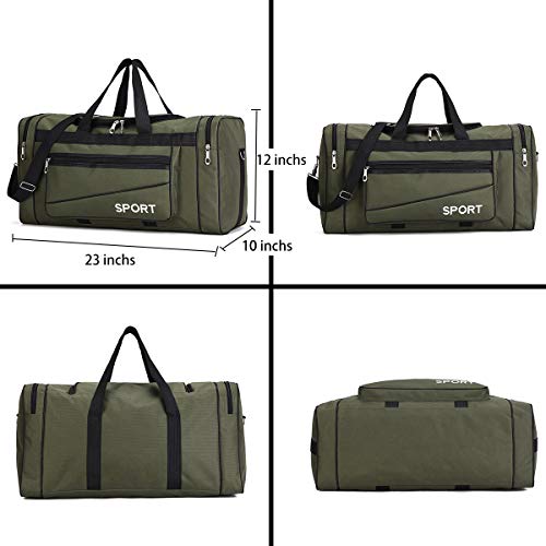 Tanlys Duffle Bag 10 Years Durable Gym Bag Travel Duffel Bag for men women (Green)