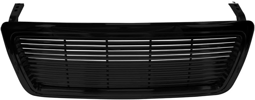 Black Horizontal Billet Style Front Hood Bumper Grill Grille Abs Ford F150