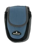 Samsonite Water-Resistant Camera Case (Blue) - Fits Canon PowerShot: ELPH 180, ELPH 350 HS, ELPH 190 IS, ELPH 360 HS, ELPH 160, G9 X, S120, SX610 HS, D30, and PowerShot N