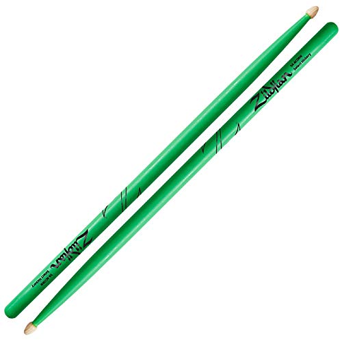 ZILDJIAN LAZLZ5AACDGG Hickory Series 5A ACORN WOOD NEON GREEN DRUMSTICK �h�����X�e�B�b�N×3�Z�b�g