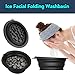 Foldable Silicone Facial Ice Bath Bowl with Built-in Ice Tray and Portable Skin Cooling Tool for Facial Relaxation.(Green)