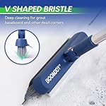 BOOMJOY Grout Brush with Long Handle, Grout Cleaner Brush for Tile Floors, Stiff Bristles for Crevice, Tile Line, Shower, Kitchen, Bathroom - Image 2