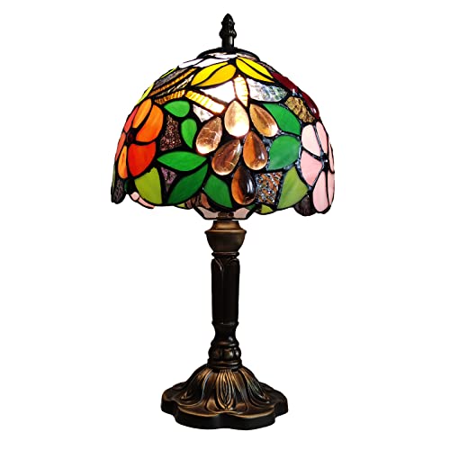 ►【Lampada tiffany】: Paralume largo 20 cm, altezza 37 cm. Puoi posizionarlo facilmente dove ne hai più bisogno. È inclusa una Lampadina LED E27 aggiuntiva.