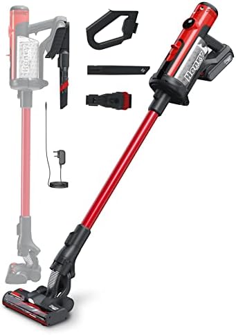 Close-up of vacuum's pod system for dust-free emptying