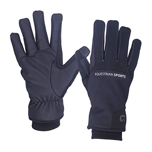 Gants Siberie QHP Noir XS pour équitation hivernale confortable