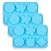 homEdge 6-Cavity Silicone Flowers Shaped Mold, Set of 3PCS Non Stick Food Grade Silicone Mixed Tulip, Daisy Mold for Candy Chocolate Jelly, Ice Cube - 6 Styles Flowers
