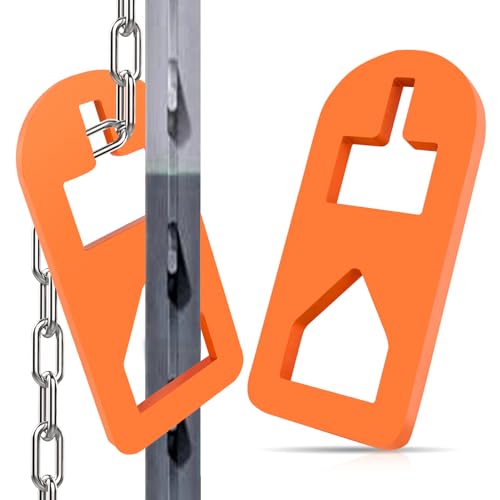 TNCZHYLX T Post Puller Fence Post Puller, Farm Equipment Tractor Accessories, Use Different Chains S Hooks Jacks Tractor Buckets from Ground (Orange)