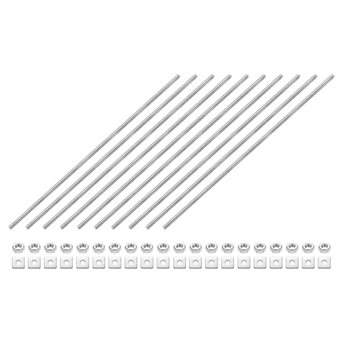 uxcell 10 S˂bh M3-0.5 ˂sb` 150mm XeXX`[ Ep S˂X^bh ibgƃbV[t NvAnK[AU{gp