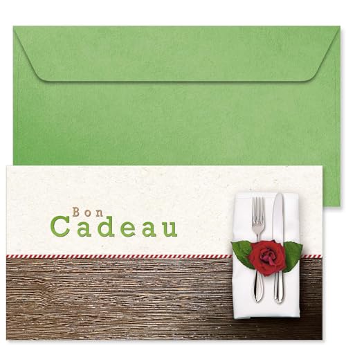 POS BON - 25 bons cadeaux à remplir avec enveloppe