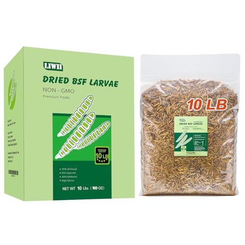 Dried Black Soldier Fly Larvae for Poultry Feed, 10 lb