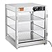 VEVOR 3-Tier Commercial Food Warmer Display, 800W Food Display Warmer with Light to Enhance Food Display, 86℉~185℉ Temperature Control, 90L Large Capacity for Hamburger, Pizza, Bread, Fried Chicken