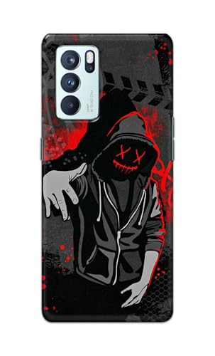 Image of Printed Hard Back Cover for Oppo Reno6 Pro 5G Back Cover (Hoodie Rapper) -190724(EA)