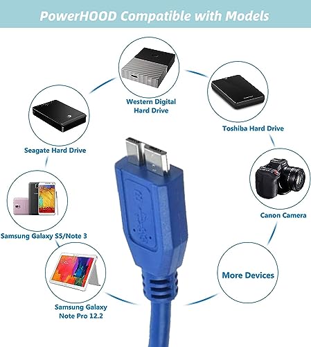 Micro USB 3.0 Cable Compatible with WD Western Digital My Passport and Elements Hard Drives 5ft USB 3.0 A to Micro B Cable Cord image 5