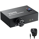 YGiTK Phono Preamp with Volume Control - MM Turntable Pre Amp, RCA Input/Output & 3.5mm Jack - Low Noise Preamp with Gain Mini Turntable Amplifier for Record Players, Hi-Fi Systems