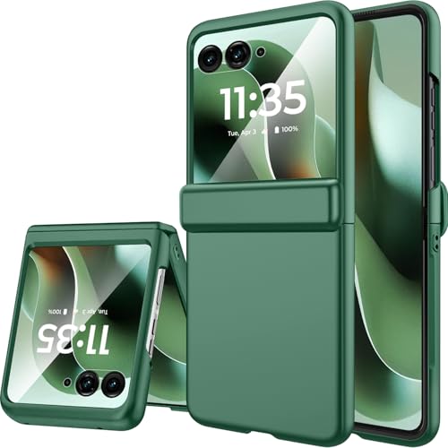 Coque Motorola Razr Ultra 2025 antichoc et robuste avec protecteur écran mince rigide vert